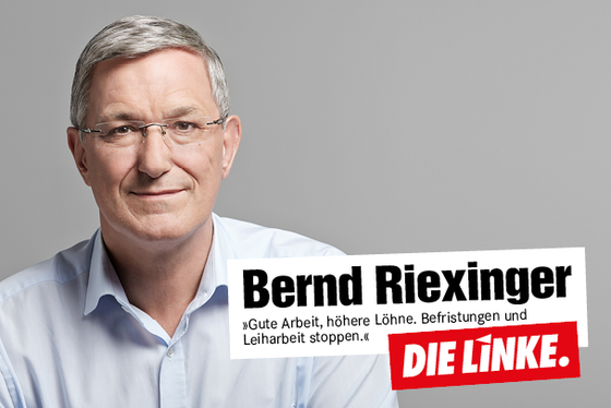 Porträt Bernd Riexinger, Parteivorsitzender der LINKEN