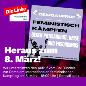 Demo am 8. März zum Internationalen Feministischen Kampftag