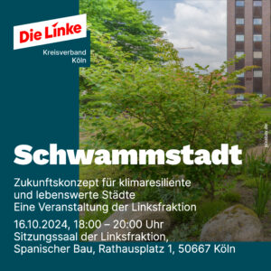 Veranstaltung zum Thema Schwammstadt am 16.10.